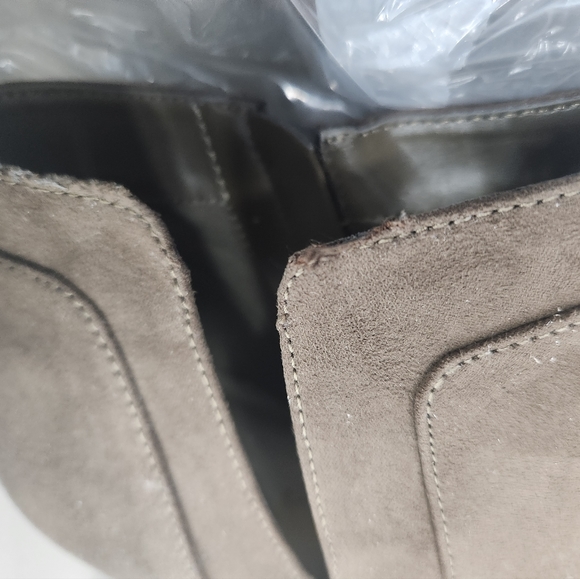 Anne Klein Retro Vibes | Vegan Suede Wedge Booties | Size 10.5 - Picture 15 of 15